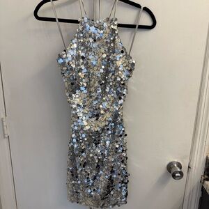 Silver Sequin Dress
